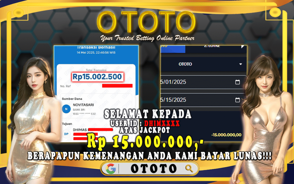 Bukti bayar lunas ototo4d dan ototo