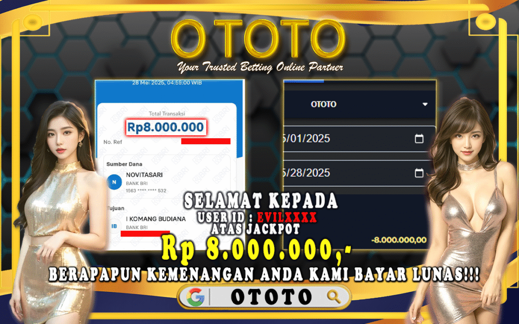 Bukti pembayaran otot4d lunas
